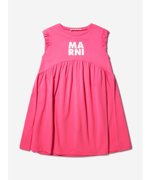 MARNI Girls Sleeveless Logo Dress in Pink 50% de réduction en Octobre 2024