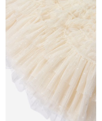 Needle & Thread Girls Marilla Ruffle Dress In Ivory de votre