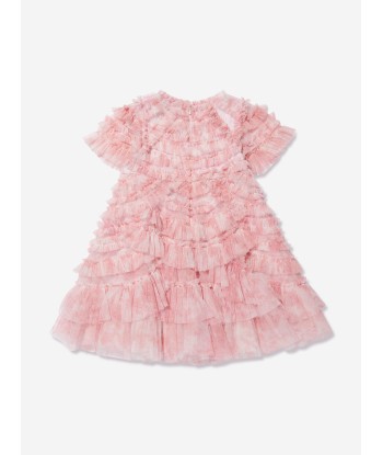 Needle & Thread Girls Fleur De Lis Marilla Ruffle Dress In Pink JUSQU'A -70%! 