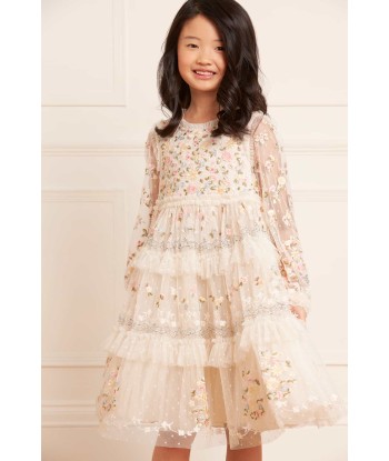 Needle & Thread Girls Primrose Bouquet Dress in Cream ouvre sa boutique