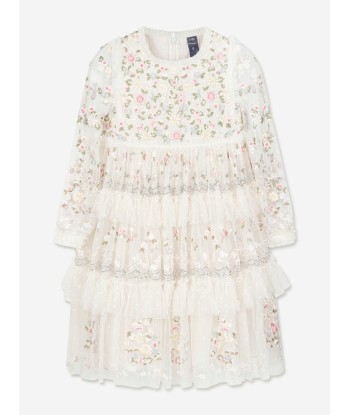 Needle & Thread Girls Primrose Bouquet Dress in Cream ouvre sa boutique