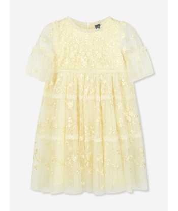 Needle & Thread Girls Sweetheart Lace Dress in Yellow Par le système avancé 