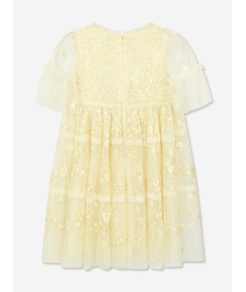 Needle & Thread Girls Sweetheart Lace Dress in Yellow Par le système avancé 