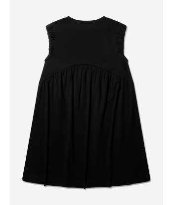 MARNI Girls Sleeveless Logo Dress in Black Par le système avancé 