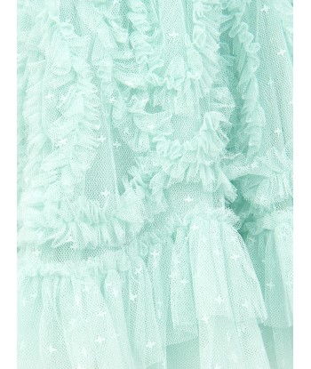 Needle & Thread Girls Verity Ruffle Dress in Turquoise la livraison gratuite