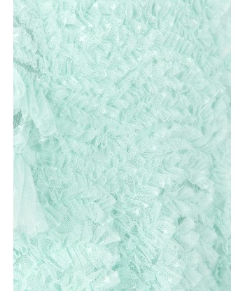 Needle & Thread Girls Verity Ruffle Dress in Turquoise la livraison gratuite