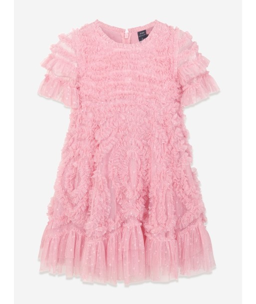 Needle & Thread Girls Verity Ruffle Dress in Pink store