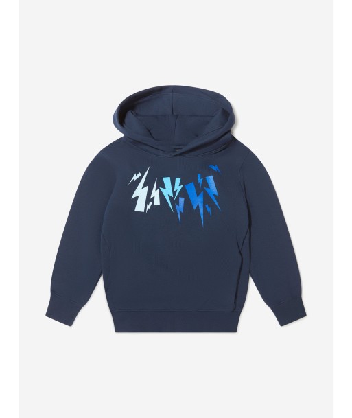 Neil Barrett Boys Lightning Bolt Print Hoodie pour bénéficier 