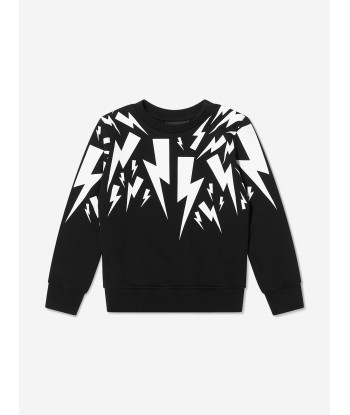 Neil Barrett Boys Lightning Bolt Print Sweatshirt vous aussi creer 