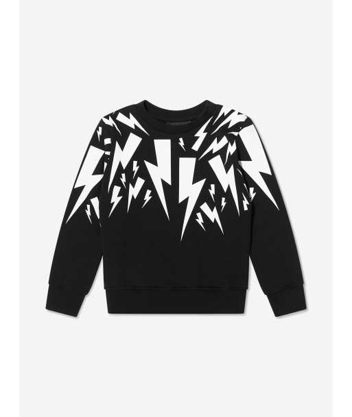 Neil Barrett Boys Lightning Bolt Print Sweatshirt vous aussi creer 