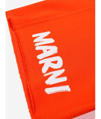 MARNI Kids Logo Jersey Shorts in Orange sélection de produits