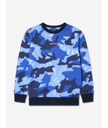 Neil Barrett Boys Camouflage Print Sweatshirt basket pas cher