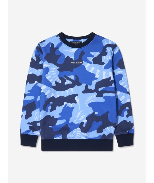 Neil Barrett Boys Camouflage Print Sweatshirt basket pas cher