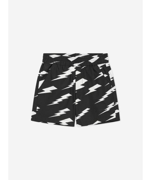 Neil Barrett Boys Thunderbolt Shorts in Black sélection de produits