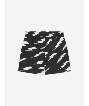 Neil Barrett Boys Thunderbolt Shorts in Black sélection de produits