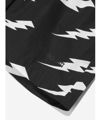 Neil Barrett Boys Thunderbolt Shorts in Black sélection de produits