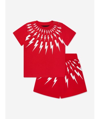 Neil Barrett Baby Boys T-Shirt And Shorts Set in Red france