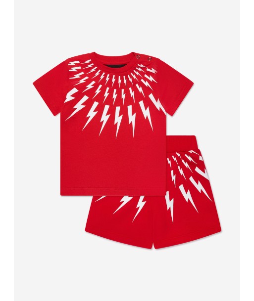 Neil Barrett Baby Boys T-Shirt And Shorts Set in Red france