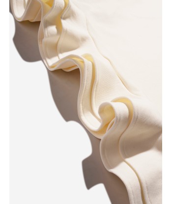 MARNI Girls Half Zip Logo Dress in Ivory de l' environnement