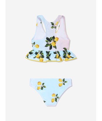 Nessi Byrd Girls Ira Lemon Print Bikini in Multicolour Faites des économies