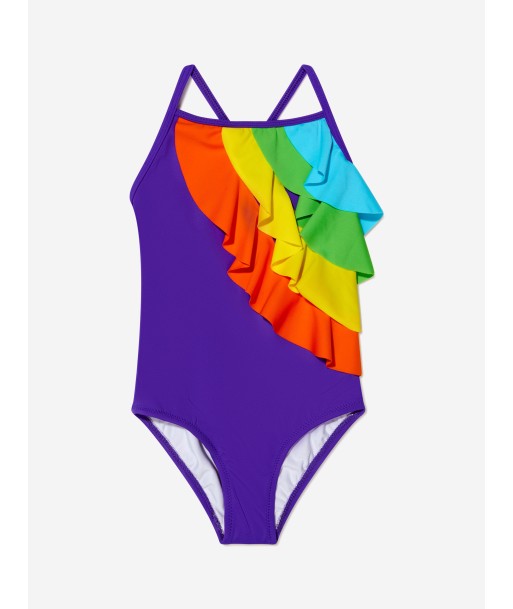 Nessi Byrd Girls Ezra Frill Swimsuit in Purple Pour