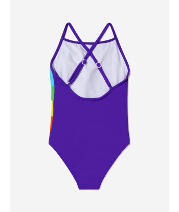 Nessi Byrd Girls Ezra Frill Swimsuit in Purple Pour