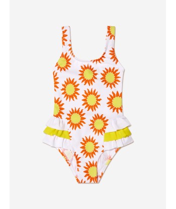 Nessi Byrd Girls Ursula Swimsuit in White les ctes