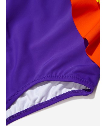 Nessi Byrd Girls Ezra Frill Swimsuit in Purple Pour