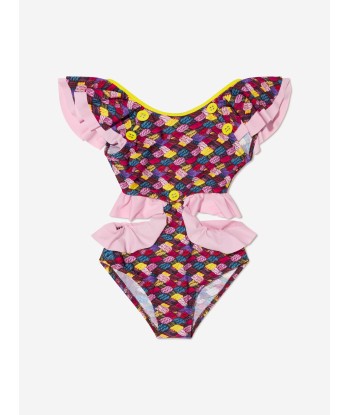 Nessi Byrd Girls Lolly Cut Out Swimsuit in Multicolour shop