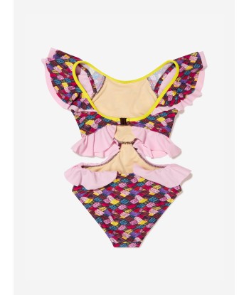 Nessi Byrd Girls Lolly Cut Out Swimsuit in Multicolour shop