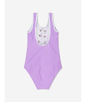 Nessi Byrd Girls Posh Lace Up Swimsuit in Lilac solde