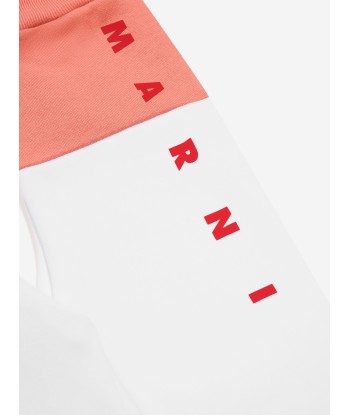 MARNI Baby Girls Logo Print Joggers in White 2023