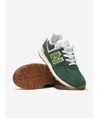 New Balance Kids 574 Logo Trainers in Green la chaussure