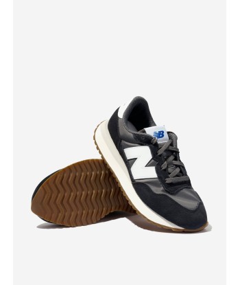 New Balance Kids 237 Lace Up Logo Trainers in Black s'inspire de l'anatomie humaine