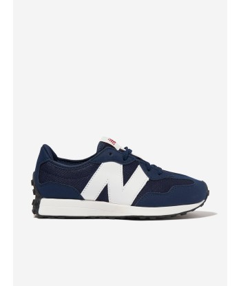 New Balance Kids 327 Lace Up Logo Trainers in Blue acheter