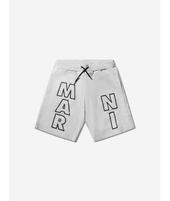 MARNI Kids Logo Shorts in Grey en linge