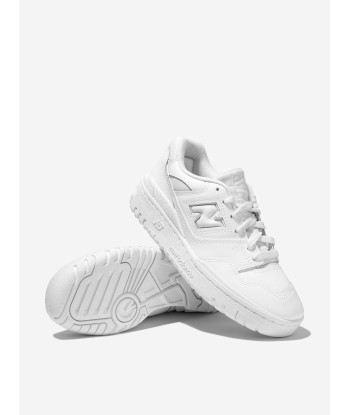 New Balance Kids 550 Lace Up Logo Trainers in White la chaussure