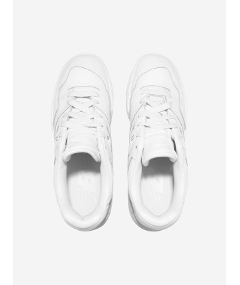 New Balance Kids 550 Lace Up Logo Trainers in White la chaussure