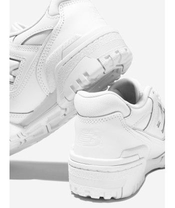 New Balance Kids 550 Lace Up Logo Trainers in White la chaussure