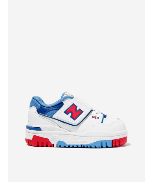 New Balance Boys 550 Logo Trainers in White Les magasins à Paris