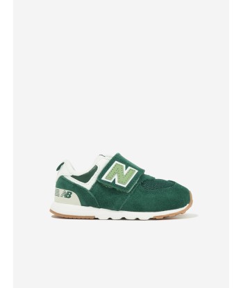 New Balance Kids 574 Logo Trainers in Green commande en ligne