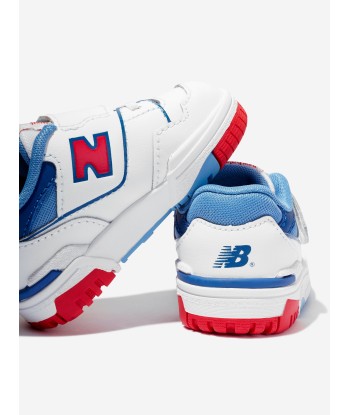 New Balance Boys 550 Logo Trainers in White Les magasins à Paris