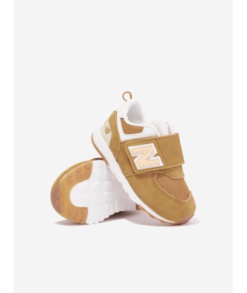 New Balance Kids 574 Logo Trainers in Beige la colonne vertébrale