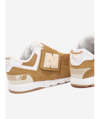 New Balance Kids 574 Logo Trainers in Beige la colonne vertébrale