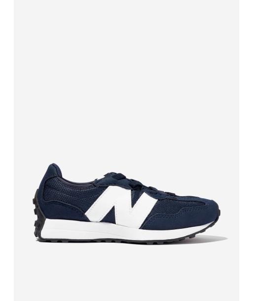 New Balance Kids 327 Lace Up Logo Trainers in Blue pas cher 