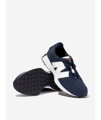 New Balance Kids 327 Lace Up Logo Trainers in Blue pas cher 