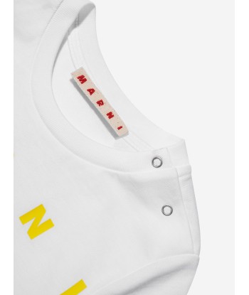 MARNI Baby Girls Logo Print T-Shirt in White vente chaude votre 