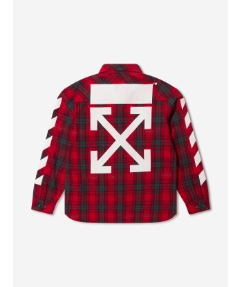 Off-White Boys Rubber Arrow Check Flannel Shirt Faites des économies