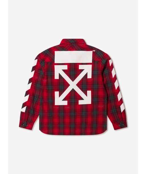 Off-White Boys Rubber Arrow Check Flannel Shirt Faites des économies