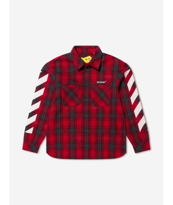 Off-White Boys Rubber Arrow Check Flannel Shirt Faites des économies